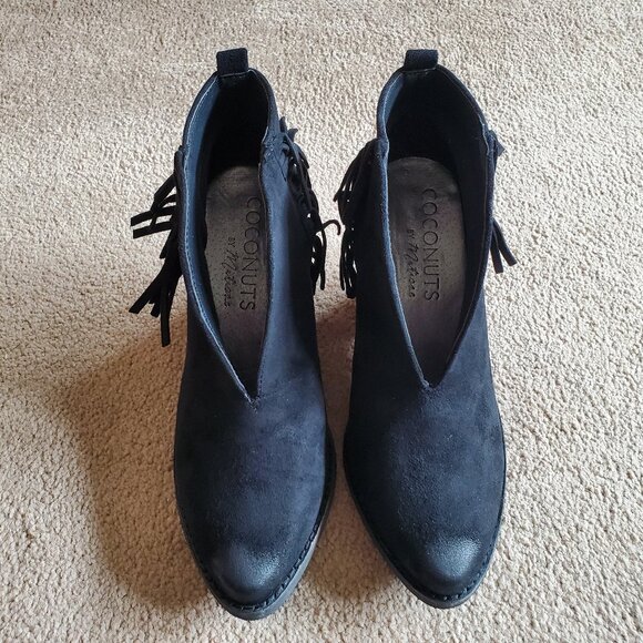 NEW Coconuts by Matisse Black Miranda Fringe Ankle Boot Booties Size 8 M - Picture 4 of 11